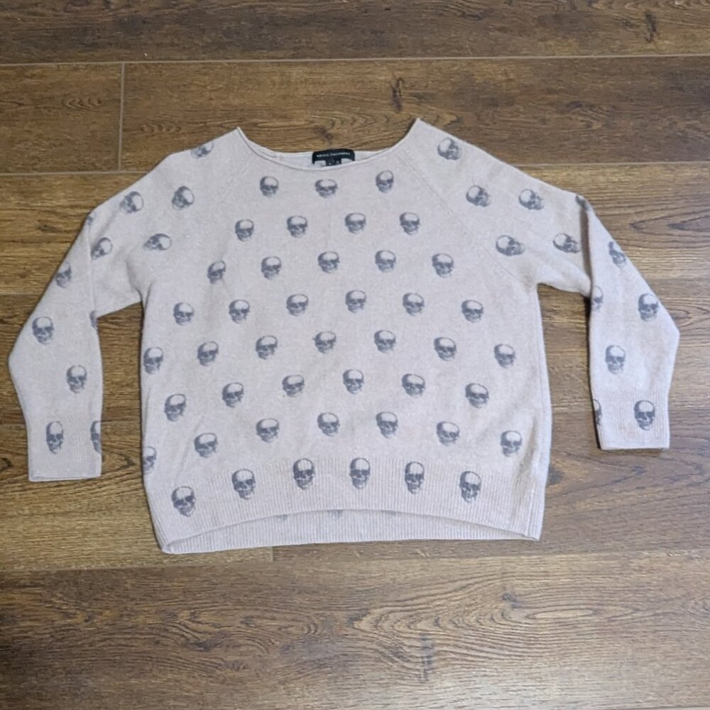 Skull Cashmere Blush Sweater Size Large